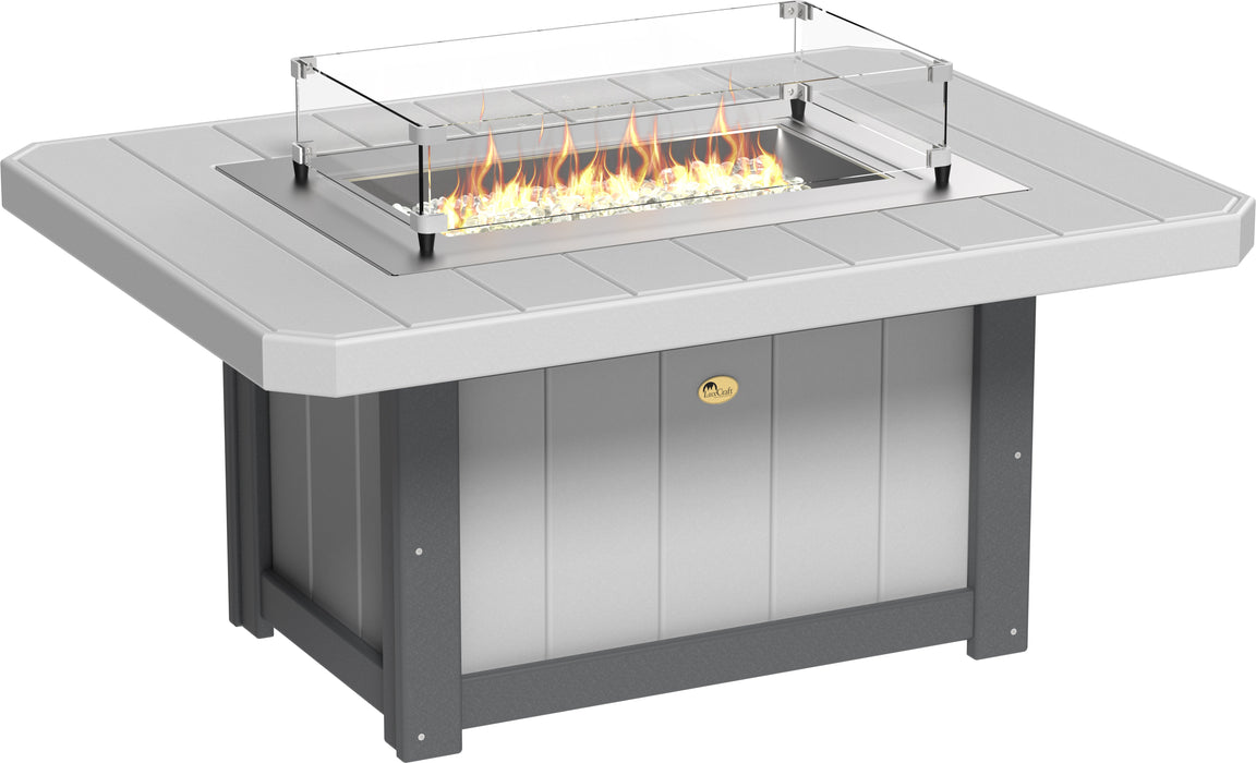 LuxCraft Recycled Plastic Lumin 51" Rectangular Fire Pit - LEAD TIME TO SHIP 3 TO 4 WEEKS