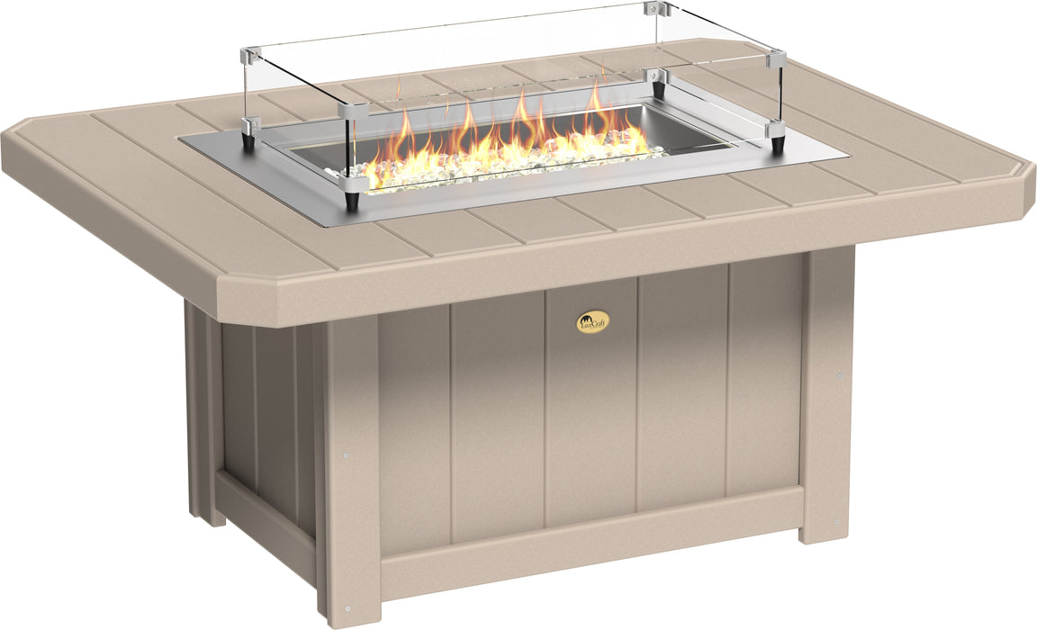 LuxCraft Recycled Plastic Lumin 51" Rectangular Fire Pit - LEAD TIME TO SHIP 3 TO 4 WEEKS