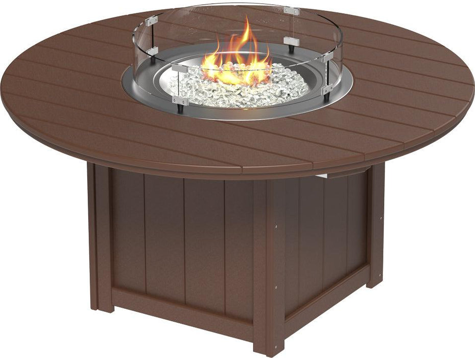 LuxCraft Recycled Plastic Lumin 60″ Round Fire Table (BAR HEIGHT) - LEAD TIME TO SHIP 3 TO 4 WEEKS
