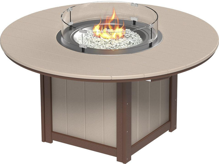 LuxCraft Recycled Plastic Lumin 60″ Round Fire Table (BAR HEIGHT) - LEAD TIME TO SHIP 3 TO 4 WEEKS