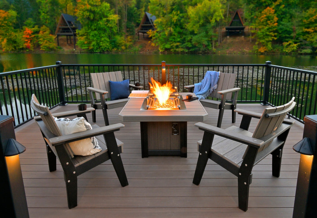 LuxCraft Recycled Plastic Urban Chat Deck Chair - LEAD TIME TO SHIP 7 BUSINESS DAYS OR LESS
