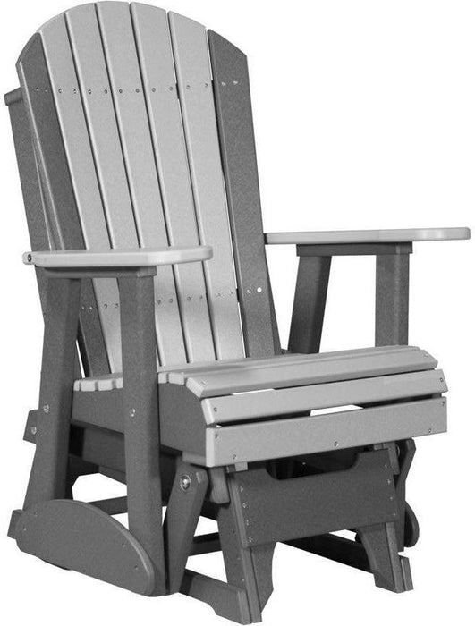 LuxCraft Recycled Plastic 2' Adirondack Glider Chair  - LEAD TIME TO SHIP 7 BUSINESS DAYS OR LESS