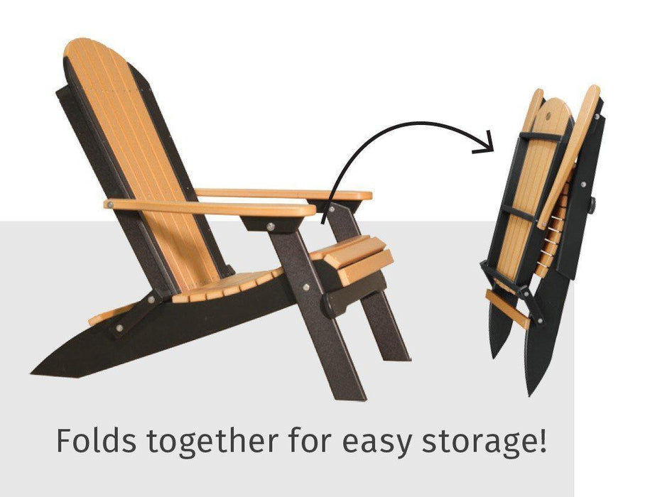 LuxCraft Recycled Plastic Folding Adirondack Chair  - LEAD TIME TO SHIP 7 BUSINESS DAYS OR LESS