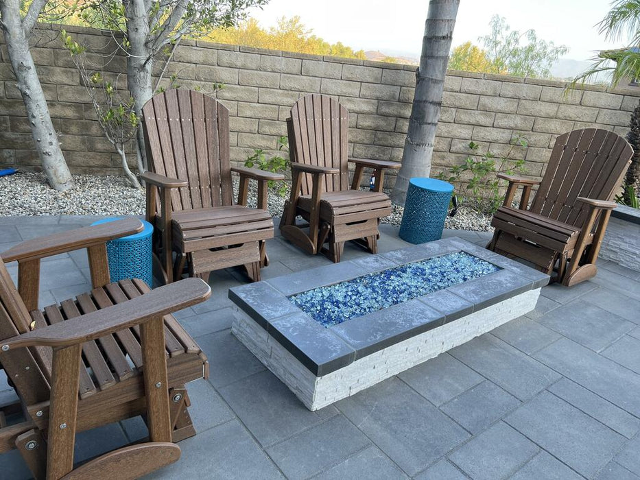LuxCraft Recycled Plastic 2' Adirondack Glider Chair  - LEAD TIME TO SHIP 7 BUSINESS DAYS OR LESS