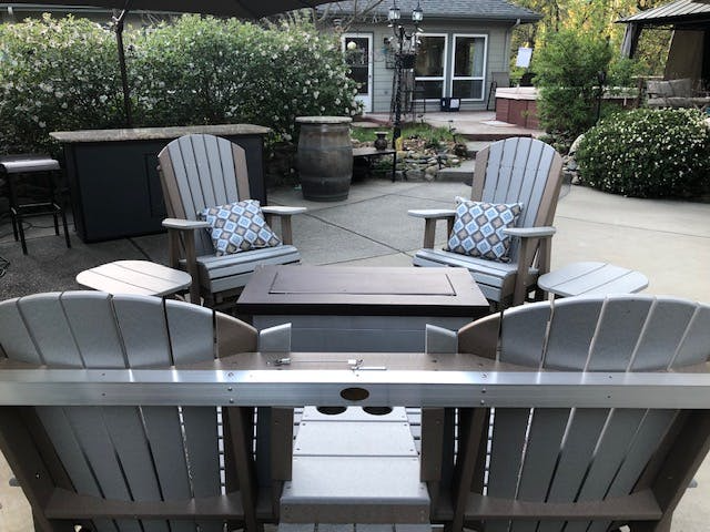 LuxCraft Recycled Plastic 2' Adirondack Swivel Glider Chair  - LEAD TIME TO SHIP 7 BUSINESS DAYS OR LESS