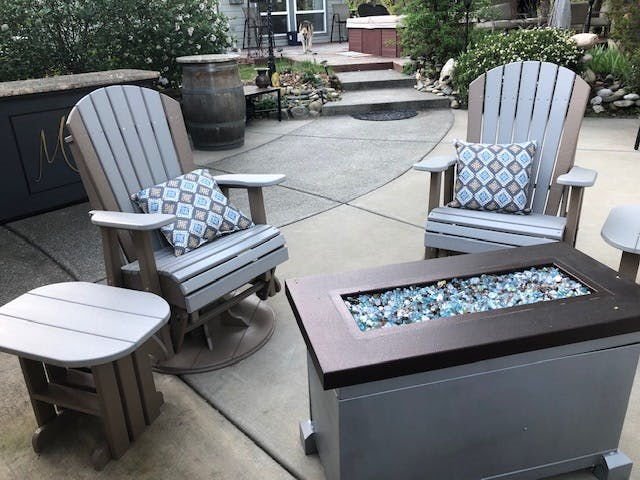 LuxCraft Recycled Plastic 2' Adirondack Swivel Glider Chair  - LEAD TIME TO SHIP 7 BUSINESS DAYS OR LESS