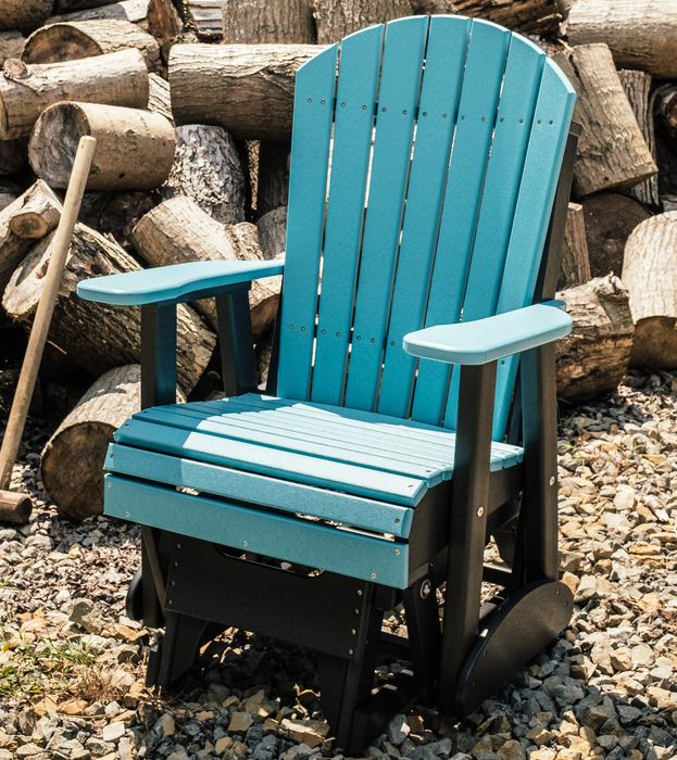 LuxCraft Recycled Plastic 2' Adirondack Glider Chair  - LEAD TIME TO SHIP 7 BUSINESS DAYS OR LESS