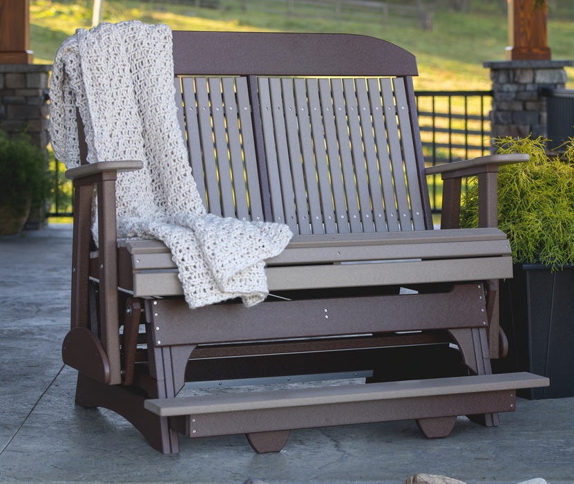 LuxCraft Counter Height Recycled Plastic 4' Classic Balcony Glider  - LEAD TIME TO SHIP7 BUSINESS DAYS OR LESS