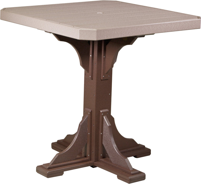 LuxCraft Recycled Plastic 41" Square Table (BAR HEIGHT)- LEAD TIME TO SHIP 3 TO 4 WEEKS