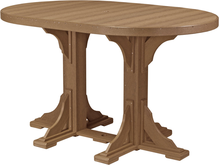 LuxCraft Recycled Plastic 4x6' Oval Table (BAR HEIGHT) - LEAD TIME TO SHIP 3 TO 4 WEEKS