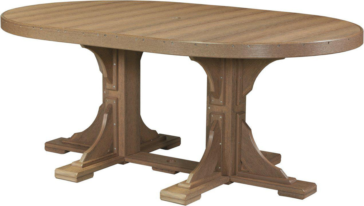 LuxCraft Recycled Plastic 4x6' Oval Table (DINING HEIGHT) - LEAD TIME TO SHIP 3 TO 4 WEEKS