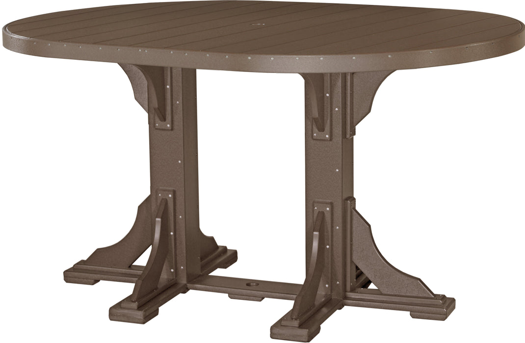 LuxCraft Recycled Plastic 4x6' Oval Table (BAR HEIGHT) - LEAD TIME TO SHIP 3 TO 4 WEEKS