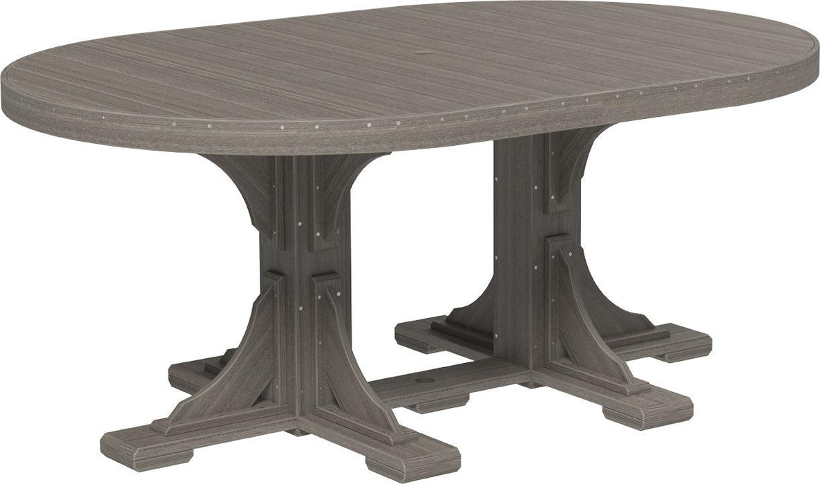 LuxCraft Recycled Plastic 4x6' Oval Table (DINING HEIGHT) - LEAD TIME TO SHIP 3 TO 4 WEEKS
