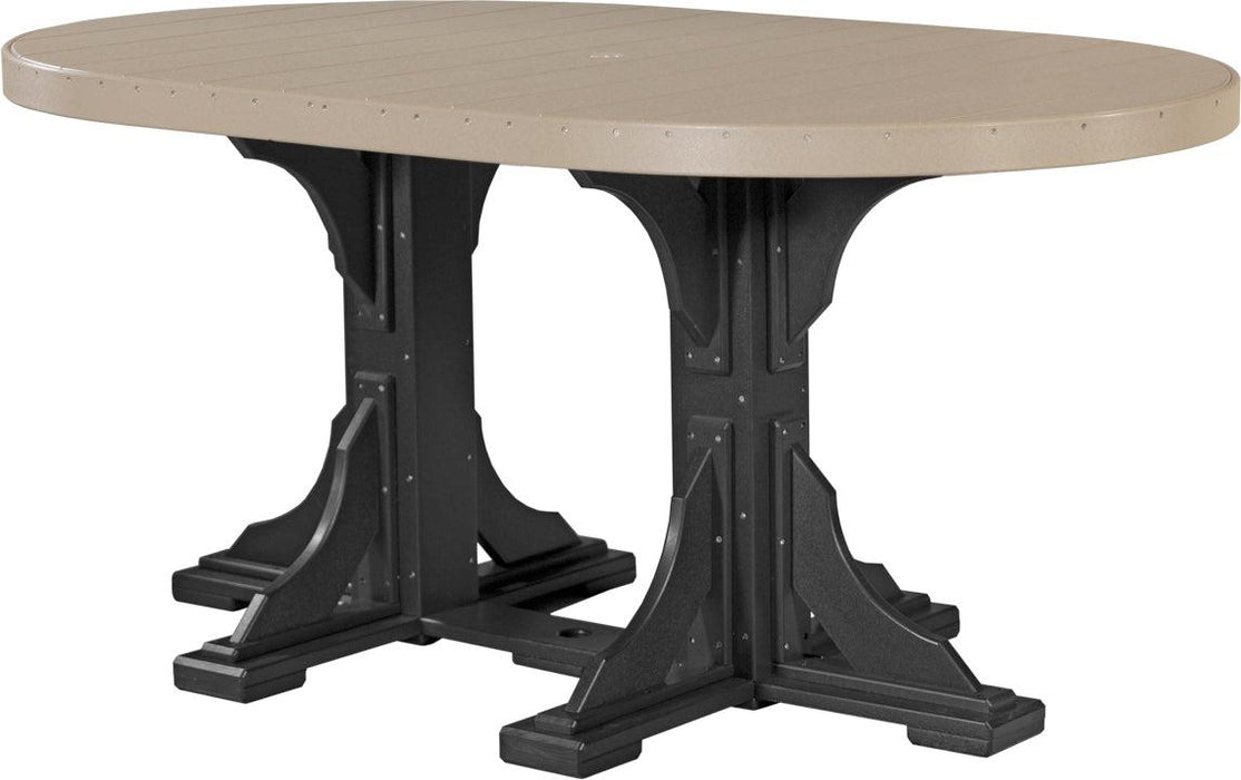 LuxCraft Recycled Plastic 4x6' Oval Table (COUNTER HEIGHT) - LEAD TIME TO SHIP 3 TO 4 WEEKS