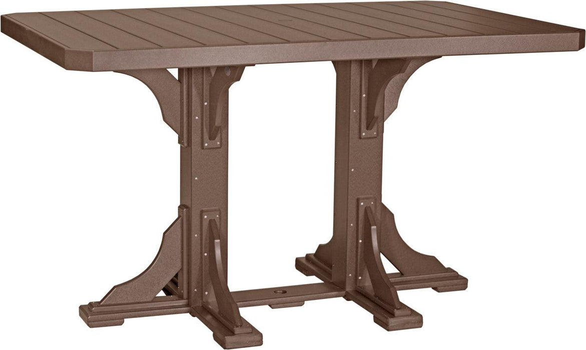 LuxCraft Recycled Plastic 4x6' Rectangular Table (BAR HEIGHT) - LEAD TIME TO SHIP 3 TO 4 WEEKS