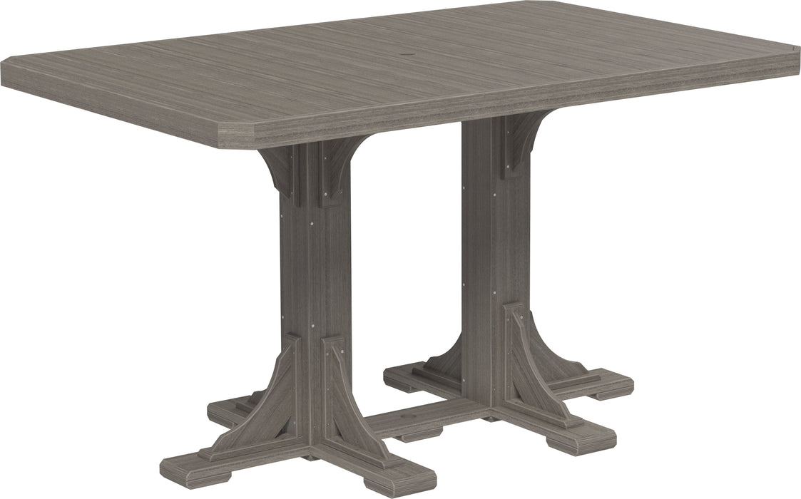 LuxCraft Recycled Plastic 4x6' Rectangular Table (BAR HEIGHT) - LEAD TIME TO SHIP 3 TO 4 WEEKS