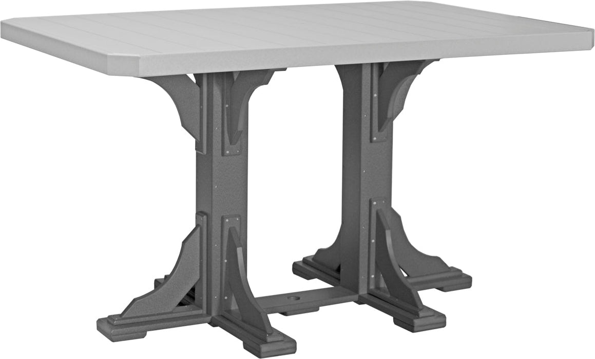 LuxCraft Recycled Plastic 4x6' Rectangular Table (BAR HEIGHT) - LEAD TIME TO SHIP 3 TO 4 WEEKS