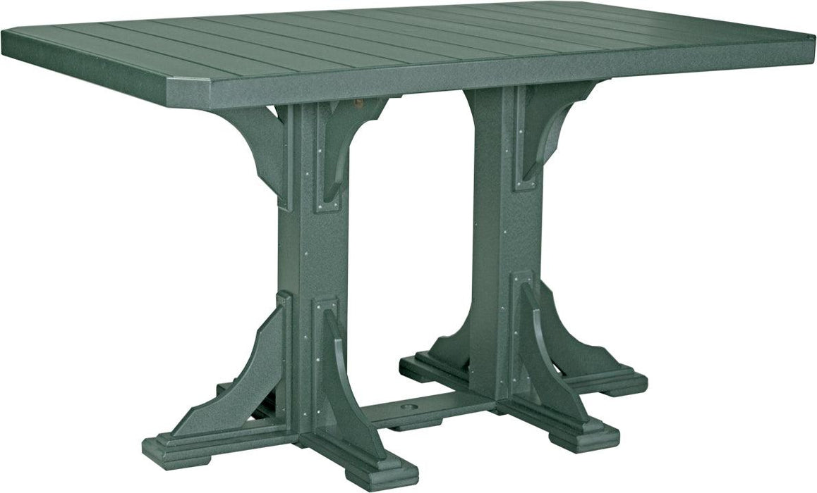 LuxCraft Recycled Plastic 4x6' Rectangular Table (BAR HEIGHT) - LEAD TIME TO SHIP 3 TO 4 WEEKS