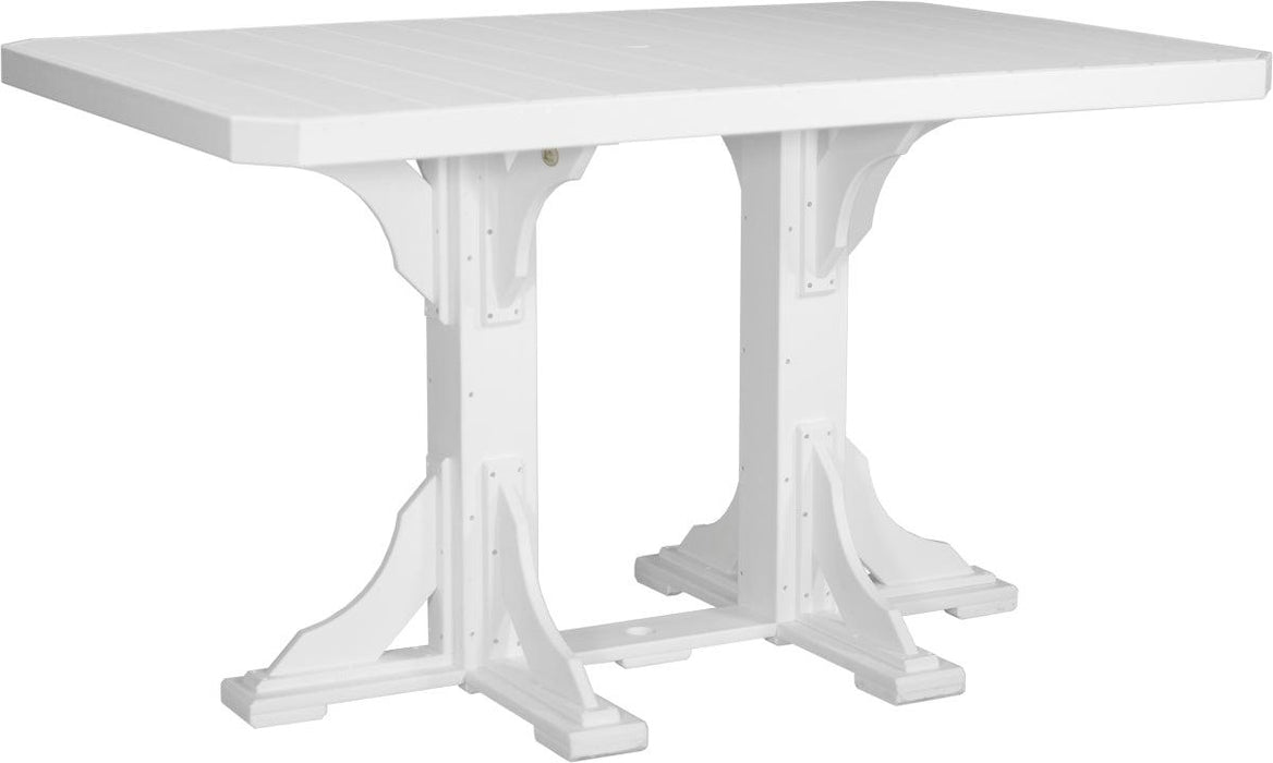 LuxCraft Recycled Plastic 4x6' Rectangular Table (BAR HEIGHT) - LEAD TIME TO SHIP 3 TO 4 WEEKS