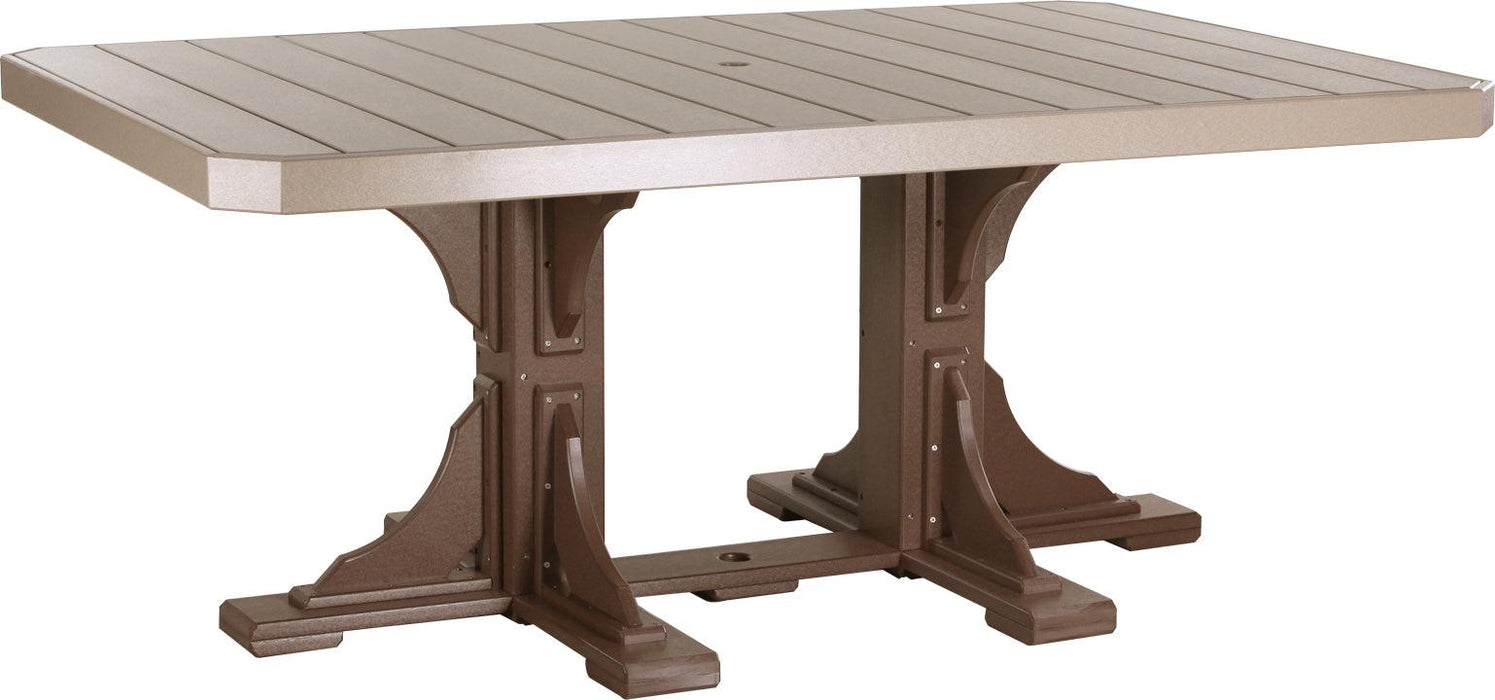 LuxCraft Recycled Plastic 4x6' Rectangular Table (DINING HEIGHT) - LEAD TIME TO SHIP 3 TO 4 WEEKS