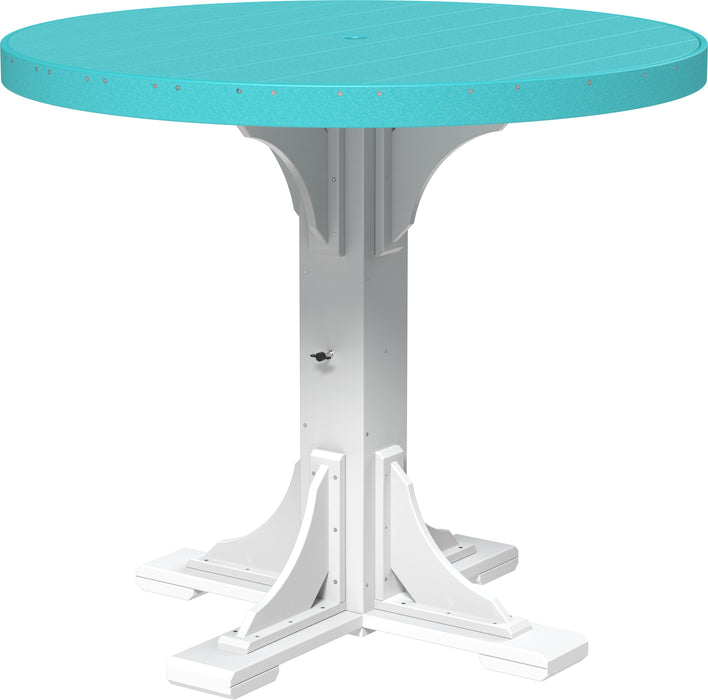 LuxCraft Recycled Plastic 4' Round Table (BAR HEIGHT) - LEAD TIME TO SHIP 3 TO 4 WEEKS