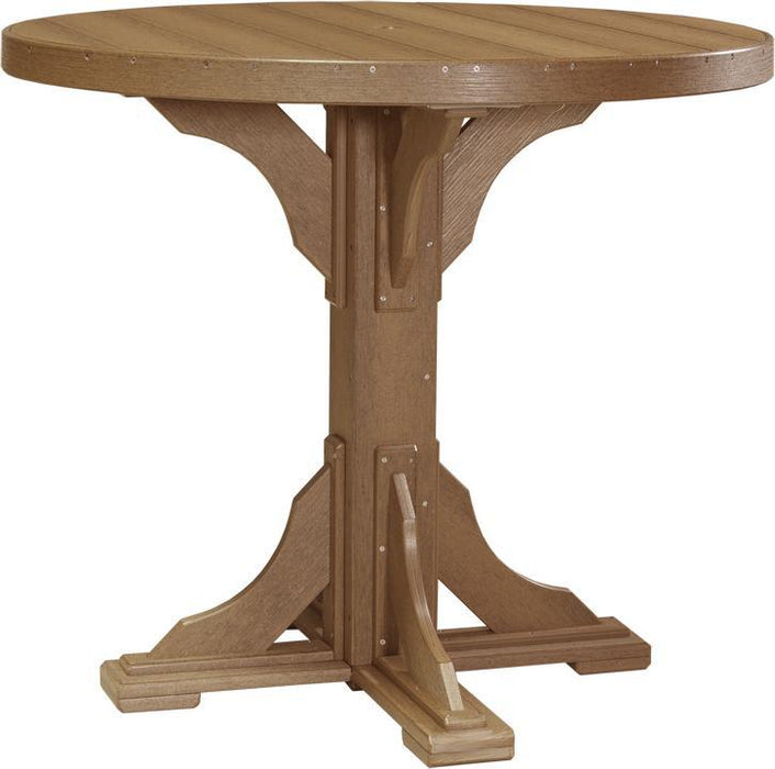 LuxCraft Recycled Plastic 4' Round Table (BAR HEIGHT) - LEAD TIME TO SHIP 3 TO 4 WEEKS