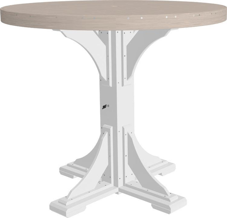 LuxCraft Recycled Plastic 4' Round Table (BAR HEIGHT) - LEAD TIME TO SHIP 3 TO 4 WEEKS