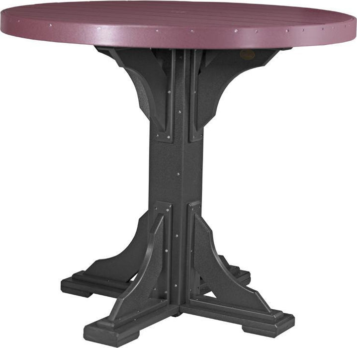 LuxCraft Recycled Plastic 4' Round Table (BAR HEIGHT) - LEAD TIME TO SHIP 3 TO 4 WEEKS