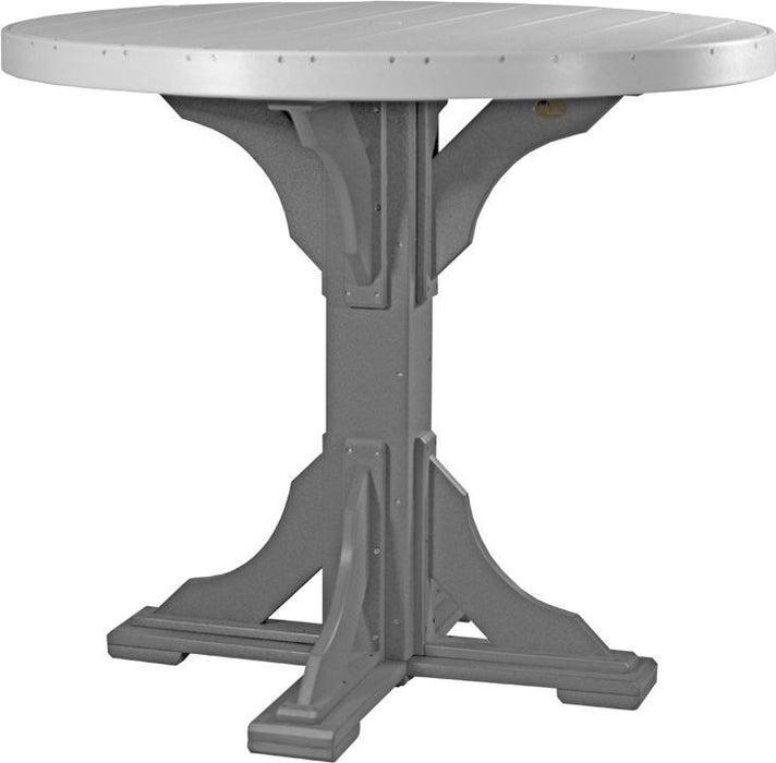 LuxCraft Recycled Plastic 4' Round Table (BAR HEIGHT) - LEAD TIME TO SHIP 3 TO 4 WEEKS