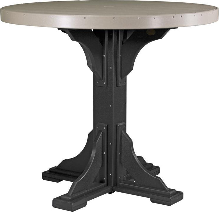 LuxCraft Recycled Plastic 4' Round Table (BAR HEIGHT) - LEAD TIME TO SHIP 3 TO 4 WEEKS