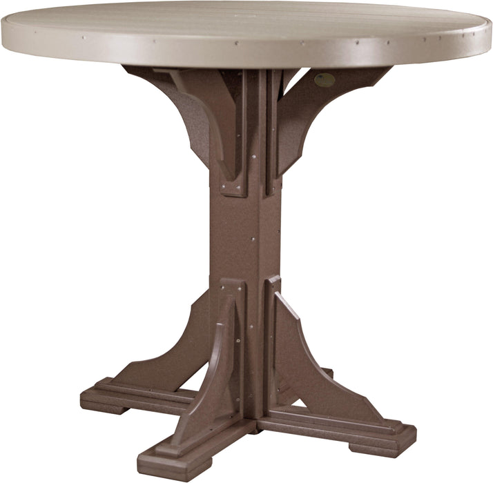 LuxCraft Recycled Plastic 4' Round Table (BAR HEIGHT) - LEAD TIME TO SHIP 3 TO 4 WEEKS