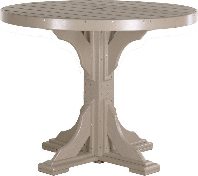 LuxCraft Recycled Plastic 4' Round Table (BAR HEIGHT) - LEAD TIME TO SHIP 3 TO 4 WEEKS