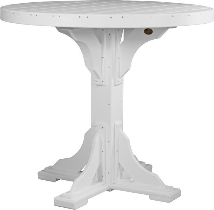 LuxCraft Recycled Plastic 4' Round Table (BAR HEIGHT) - LEAD TIME TO SHIP 3 TO 4 WEEKS