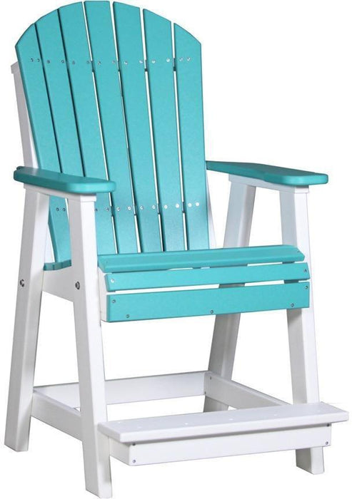 LuxCraft Recycled Plastic Counter Height Adirondack Balcony Table Set  - LEAD TIME TO SHIP 7 BUSINESS DAYS OR LESS