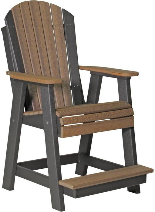 LuxCraft Recycled Plastic Counter Height Adirondack Tete-a-Tete Balcony Set  - LEAD TIME TO SHIP 7 BUSINESS DAYS OR LESS