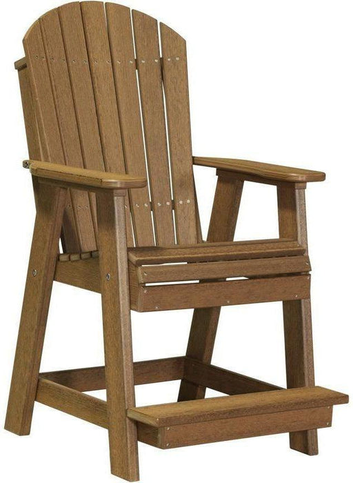LuxCraft Recycled Plastic Adirondack Balcony Chair Set with 28"H Side Table (Counter Height ) - LEAD TIME TO SHIP 7 BUSINESS DAYS OR LESS