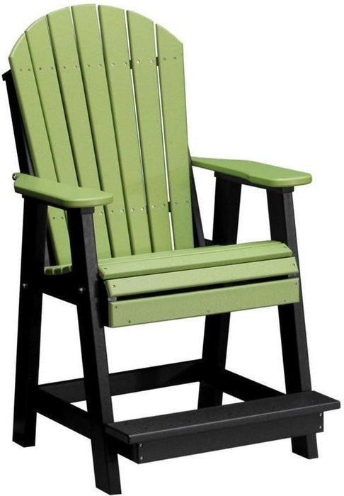 LuxCraft Recycled Plastic Counter Height Adirondack Balcony Table Set  - LEAD TIME TO SHIP 7 BUSINESS DAYS OR LESS