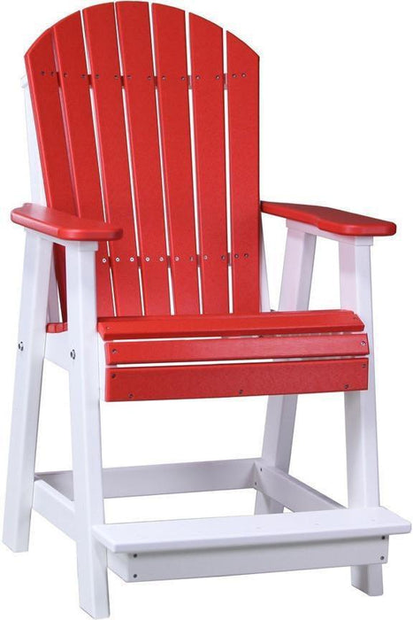 LuxCraft Recycled Plastic Adirondack Balcony Chair Set with 28"H Side Table (Counter Height ) - LEAD TIME TO SHIP 7 BUSINESS DAYS OR LESS
