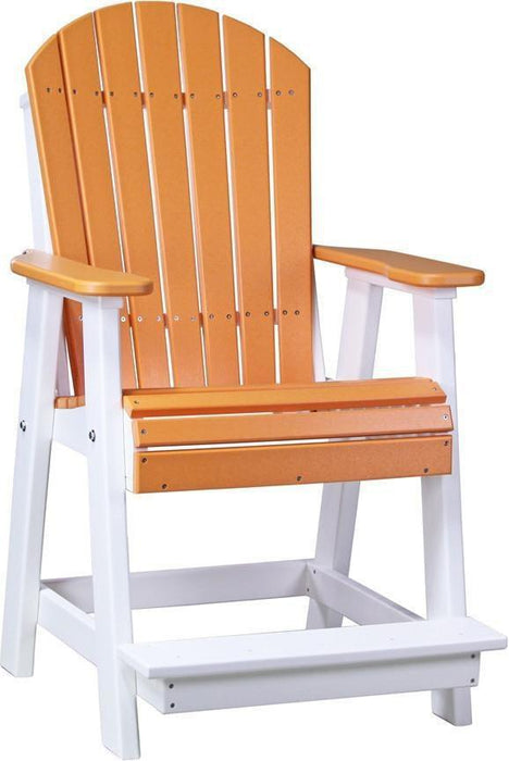 LuxCraft Recycled Plastic Counter Height Adirondack Balcony Table Set  - LEAD TIME TO SHIP 7 BUSINESS DAYS OR LESS