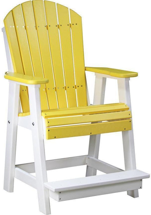 LuxCraft Recycled Plastic Counter Height Adirondack Balcony Table Set  - LEAD TIME TO SHIP 7 BUSINESS DAYS OR LESS