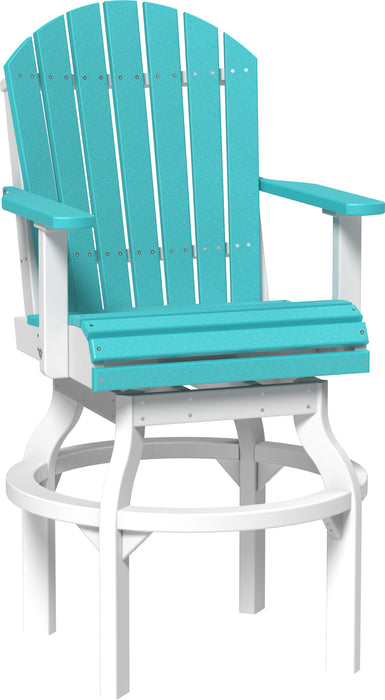 LuxCraft Recycled Plastic Adirondack Swivel Chair (BAR HEIGHT) - LEAD TIME TO SHIP 3 TO 4 WEEKS