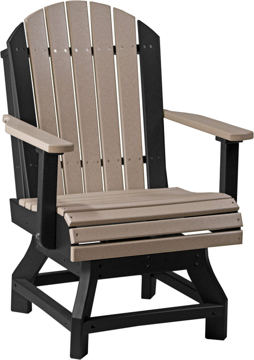 LuxCraft Recycled Plastic Adirondack Swivel Chair with Arms (DINING HEIGHT) - LEAD TIME TO SHIP 3 TO 4 WEEKS