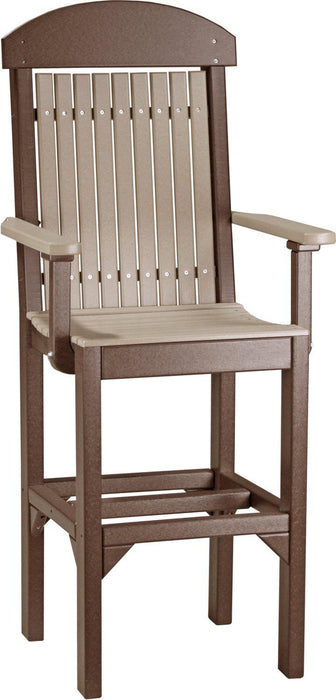 LuxCraft Recycled Plastic Classic Arm Chair (BAR HEIGHT) - LEAD TIME TO SHIP 3 TO 4 WEEKS