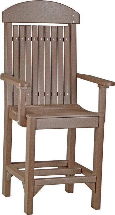 LuxCraft Recycled Plastic Classic Arm Chair (COUNTER HEIGHT) - LEAD TIME TO SHIP 3 TO 4 WEEKS