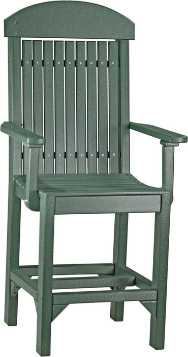 LuxCraft Recycled Plastic Classic Arm Chair (COUNTER HEIGHT) - LEAD TIME TO SHIP 3 TO 4 WEEKS