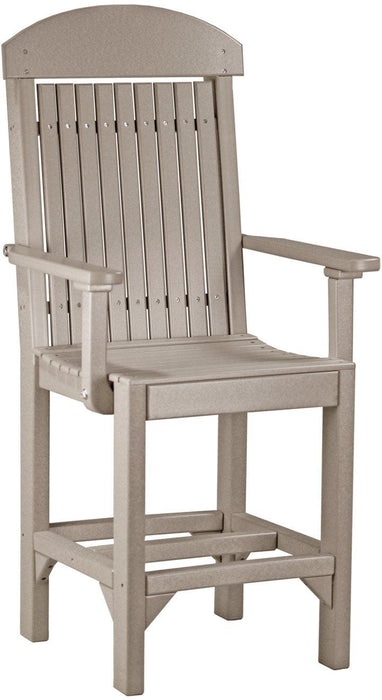 LuxCraft Recycled Plastic Classic Arm Chair (COUNTER HEIGHT) - LEAD TIME TO SHIP 3 TO 4 WEEKS