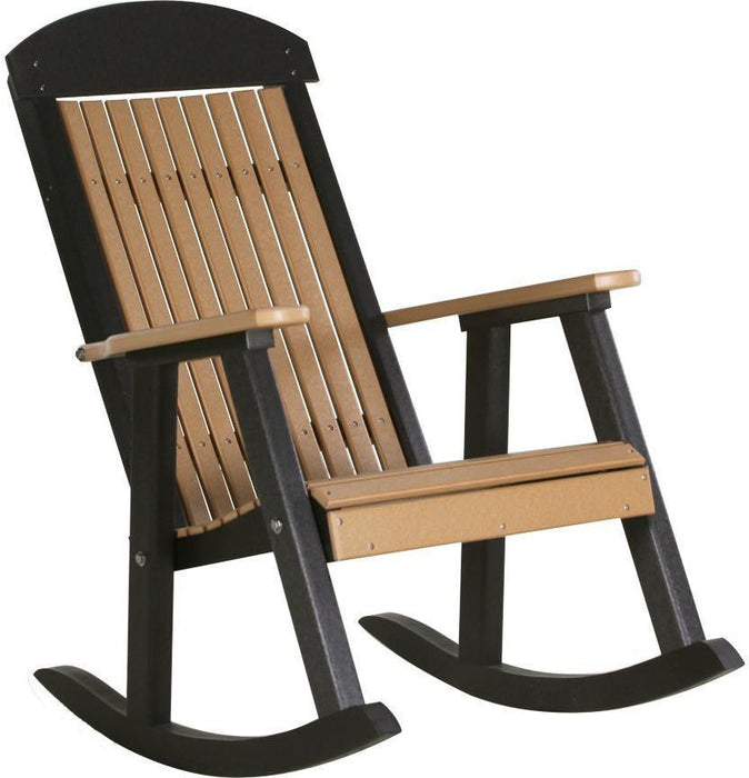 LuxCraft Classic Highback Recycled Plastic Rocking Chair  - LEAD TIME TO SHIP 7 BUSINESS DAYS OR LESS