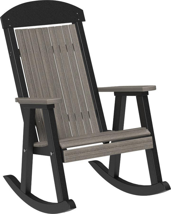 LuxCraft Classic Highback Recycled Plastic Rocking Chair  - LEAD TIME TO SHIP 7 BUSINESS DAYS OR LESS