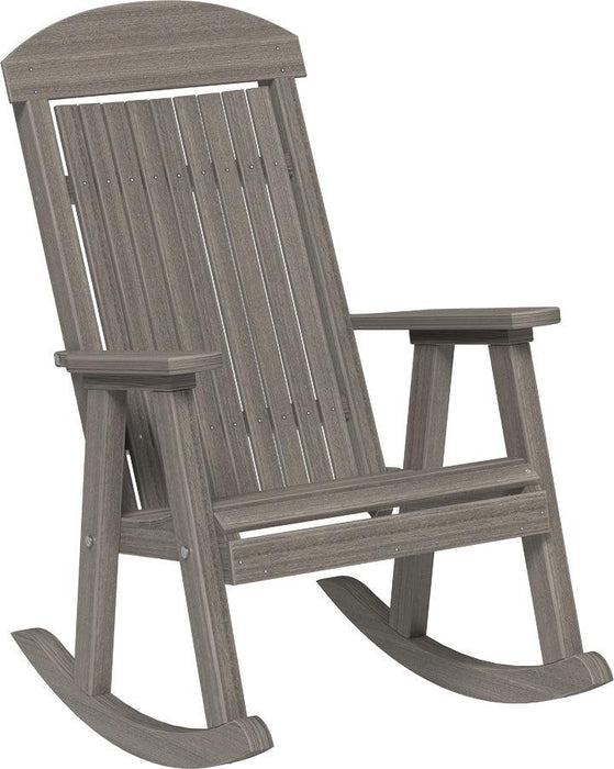 LuxCraft Classic Highback Recycled Plastic Rocking Chair  - LEAD TIME TO SHIP 7 BUSINESS DAYS OR LESS