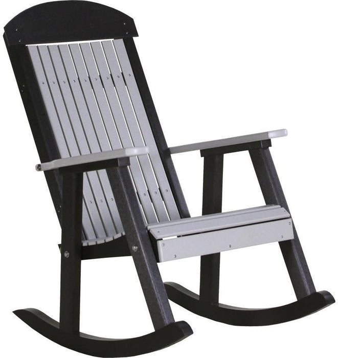 LuxCraft Classic Highback Recycled Plastic Rocking Chair  - LEAD TIME TO SHIP 7 BUSINESS DAYS OR LESS